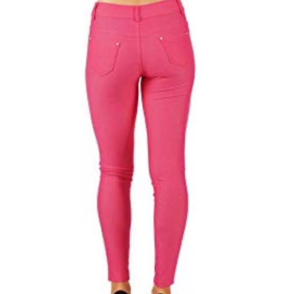 NEW Women's Jean Look Jeggings Tights Slimming Spandex Leggings Pants - Picture 3 of 5